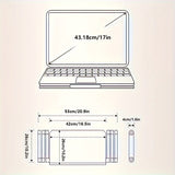 Ergonomic Adjustable Laptop Stand - Portable Multi-Function Ventilated Desk with Metal Construction for Office Use