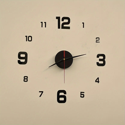 Nordic Style Living Room Wall Clock, DIY Silent Self-adhesive Wall Clock Decoration, Simple Cover Decoration Clock, Silent Digital Wall Sticker Clock, Acrylic Creative Clock, Living Room Bedroom Wall Sticker Creative Clock (b
