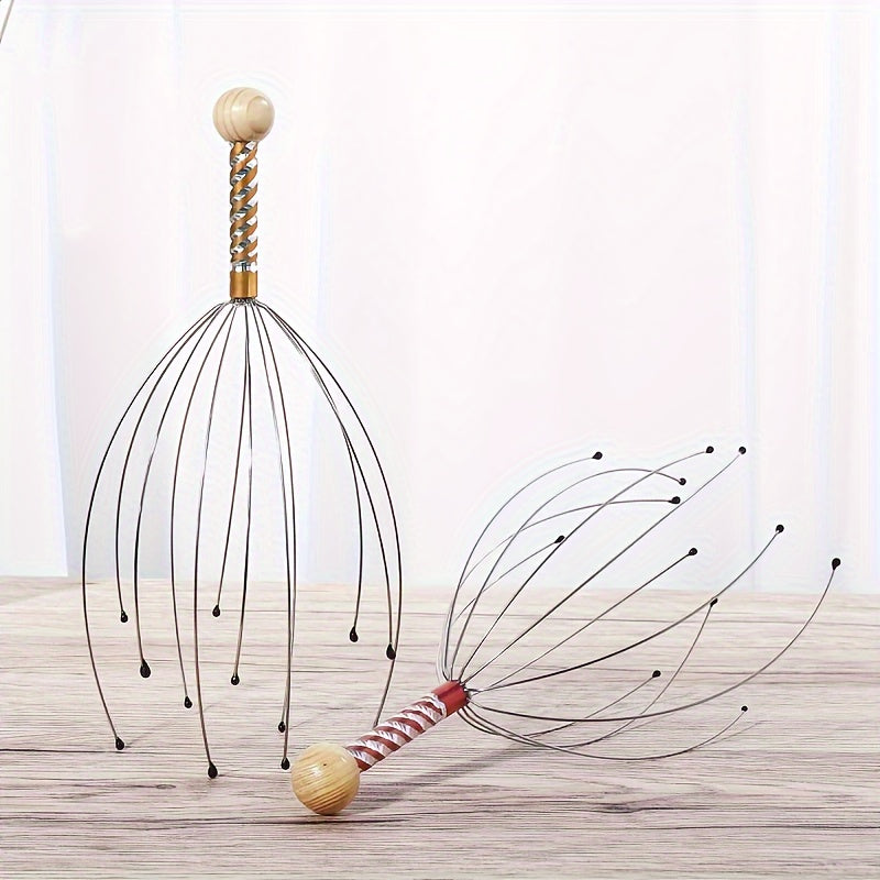 [1pc Scalp Massager with Stainless Steel Bristles] Scalp Massager with 304 Stainless Steel Bristles, Ergonomic Handheld Massager for Hair Care, Relaxation, and Wellness, with Plastic Handle, for Ideal Mother'S Day Gift