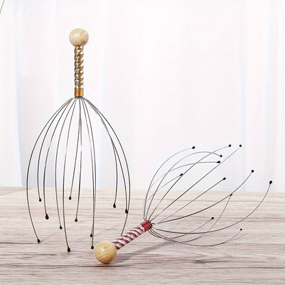 [1pc Scalp Massager with Stainless Steel Bristles] Scalp Massager with 304 Stainless Steel Bristles, Ergonomic Handheld Massager for Hair Care, Relaxation, and Wellness, with Plastic Handle, for Ideal Mother'S Day Gift
