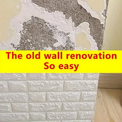 Modern 3D Peel-and-Stick Wall Decals - Easy Clean, Self-Adhesive Foam Wallpaper for Kitchen, Living Room, Bathroom, Hallway - European Home Decor, DIY Renovation, Easy Cut and Stick, Bedroom and Living Room Decor, 3D, Foam Wa