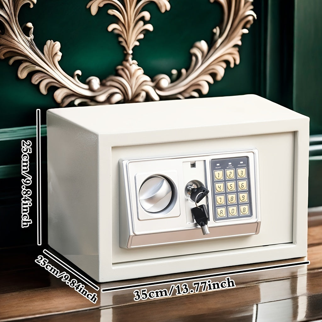Large All-Steel Fireproof Burglar-Proof Safe with Combination Lock, Home Office Financial Cash Management Box, Jewelry Collection Safe, Wall-Mounted/Cabinet-Mounted, Electronic Password Lock, No Battery Included