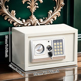 Large All-Steel Fireproof Burglar-Proof Safe with Combination Lock, Home Office Financial Cash Management Box, Jewelry Collection Safe, Wall-Mounted/Cabinet-Mounted, Electronic Password Lock, No Battery Included