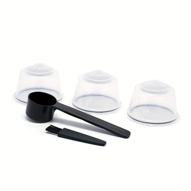 3Pcs Fit For Dolce Gusto Coffee Filter Cup Reusable Coffee Capsule Filters For With Spoon Brush