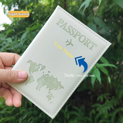 Luxury Marble Style Artificial Leather Passport Cover with Custom Name, Lightweight Foldable Travel Accessory, Vacation Style Passport Holder with Polyester Lining, Dry Clean Only - Unisex