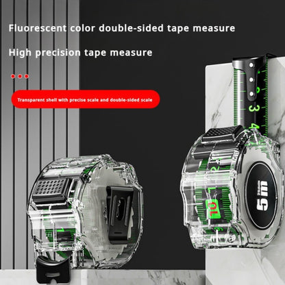 High-Precision Self-Locking Fluorescent Steel Tape Measure Set - 5.0meter & 7.0meter, Durable, Anti-Drop Design with Protective Case, Ideal for Home Use