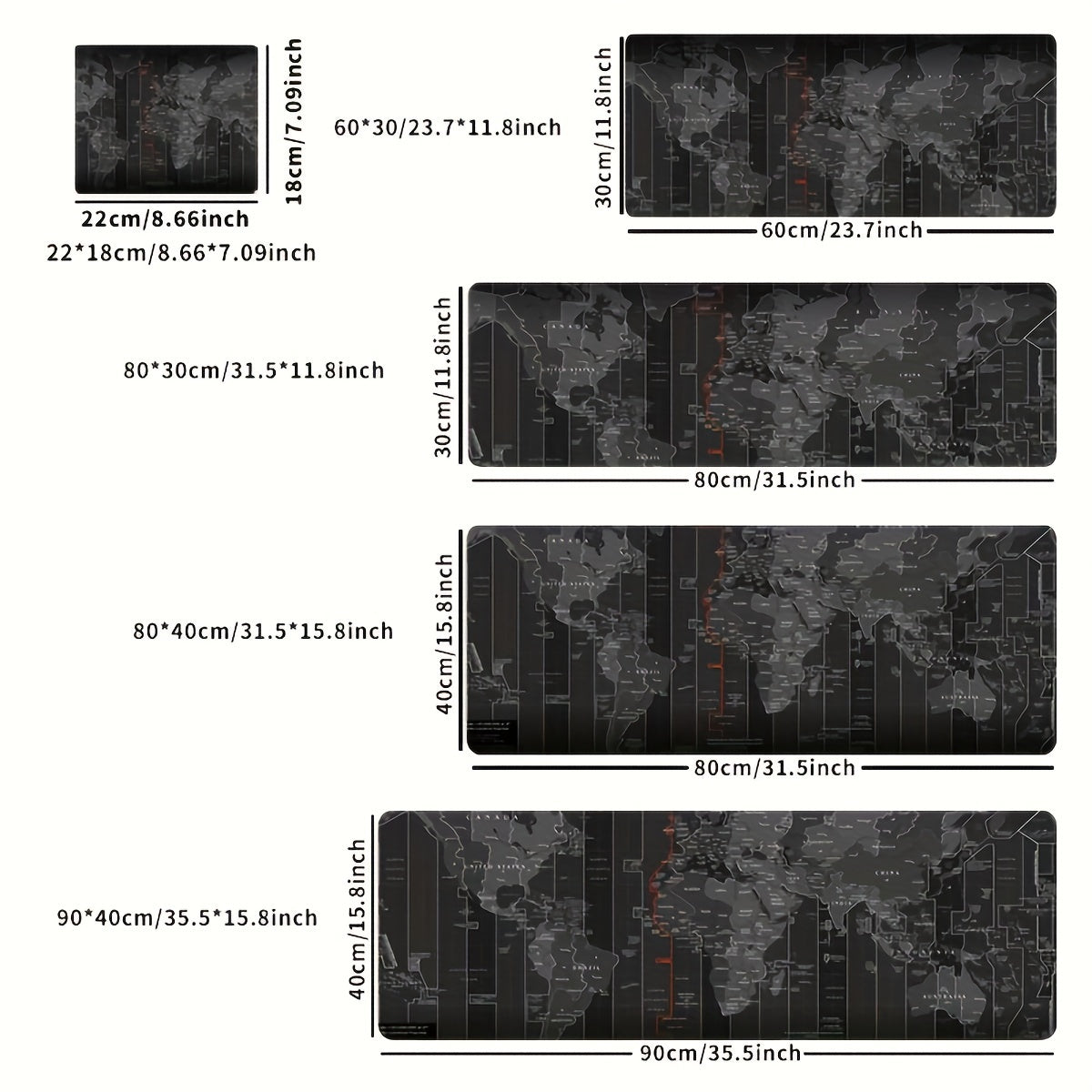 Water-Resistant Large Gaming Mouse Pad with Stitched Edges, 1PC Extended Thick Rubber Desk Mat with Non-Slip Base, Washable Mousepad