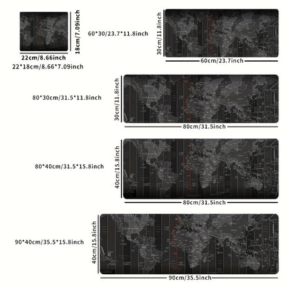 Water-Resistant Large Gaming Mouse Pad with Stitched Edges, 1PC Extended Thick Rubber Desk Mat with Non-Slip Base, Washable Mousepad