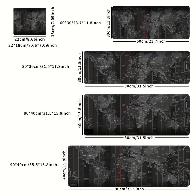 Water-Resistant Large Gaming Mouse Pad with Stitched Edges, 1PC Extended Thick Rubber Desk Mat with Non-Slip Base, Washable Mousepad