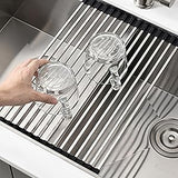 MEJE 80 x 46 Cm Drop-in 11 Gauge Stainless Steel Workstation Kitchen Sink ,Large Single Bowl, Color Black，Grey
