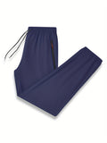 Men's Casual Athletic Pants, Breathable Lightweight Quick-drying Basketball Training Trousers, Thin Loose-Fit Sports Sweatpants With Tapered Cuff And Drawstring