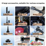 Aspiradora inalámbrica para coche con batería recargable de 2000 mAh (2 unidades), motor de 50 W/45 dB, de alta potencia, para coche, casa y autocaravana. Incluye potentes accesorios de succión y limpieza.