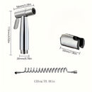 3-Piece Stainless Steel High-Pressure Shower Head Set with Handheld Bidet Sprayer & Tub Attachment - Contemporary Style, Diverter Control, Other Shape, Single-Hole Deck Mount - Enhanced Bathroom Cleaning Comfort