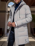 Men's Solid Color Jacket, Comfy Warm Trendy Winter Cold-Proof Outerwear As Gift