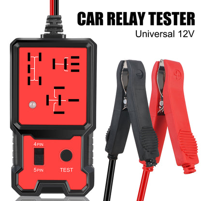 Probador de relés de coche, comprobador de voltaje, comprobador de batería universal de 12 V, comprobador de relés electrónicos automotrices, luz indicadora LED