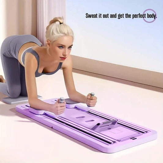8-in-1 Portable Fitness Board - ABS Material Pilates Board, Core and Abdominal Muscle Strength Training, Home Fitness Equipment, Foldable Design for Easy Storage New Year Gift