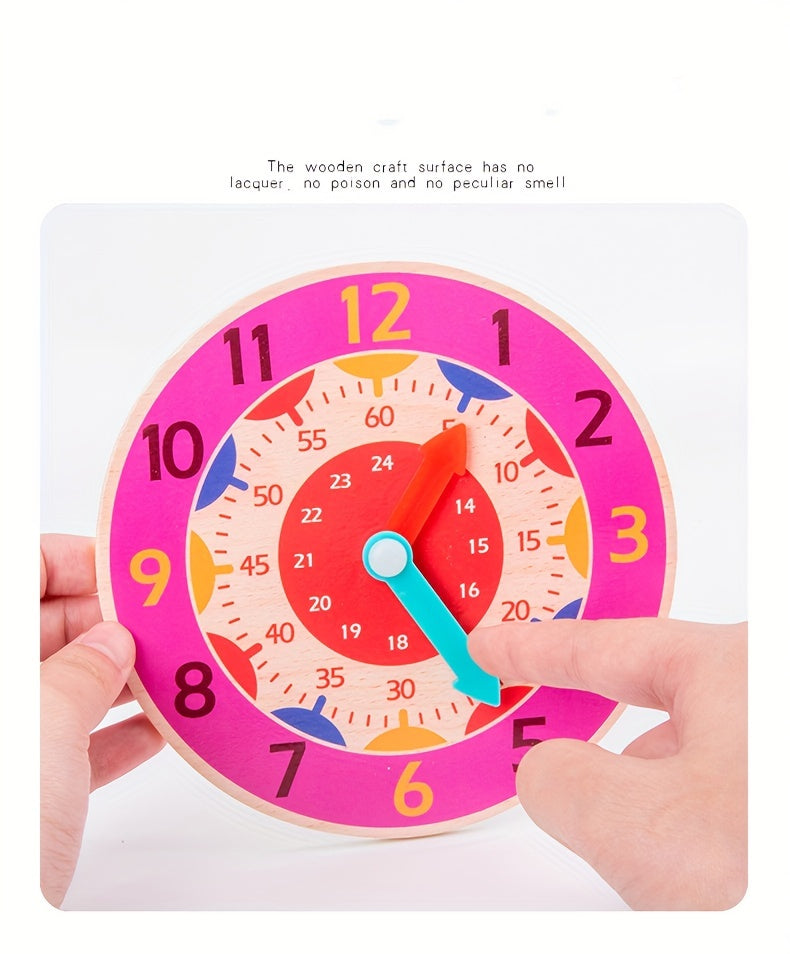 Wooden Educational Clock, Students' Clock Model, Digital Clock Toy, Children's Time Learning Toy Christmas, Halloween Gift