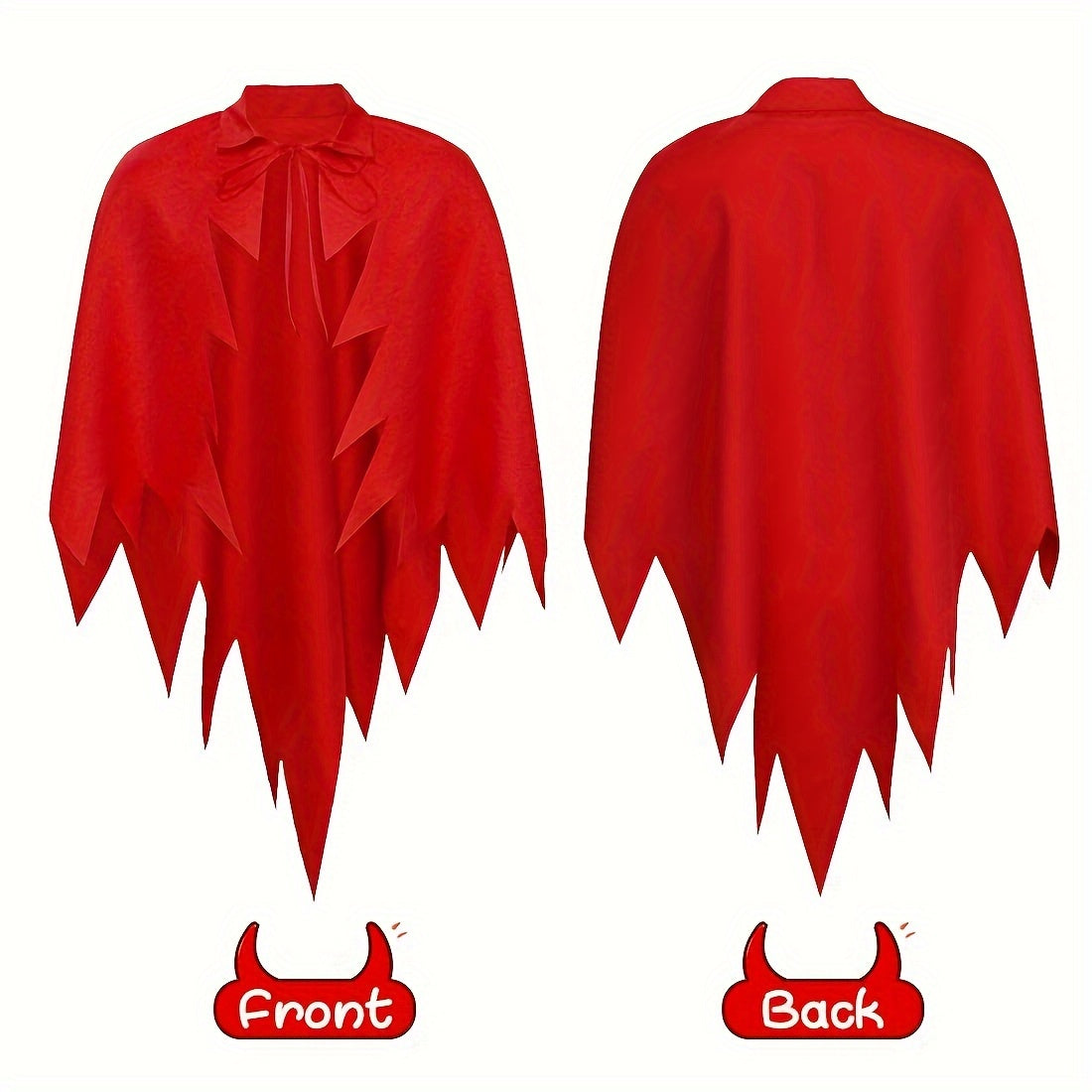 Devil Costume Set for Women - Halloween Outfit, Cosplay Cape &amp; Horn Headband with Trident, Polyester Vampire Cloak for Carnival Masquerade, Christmas, Easter, New Year, Birthday &amp; Bachelor Party - Suitable for Ages 14+ - No E