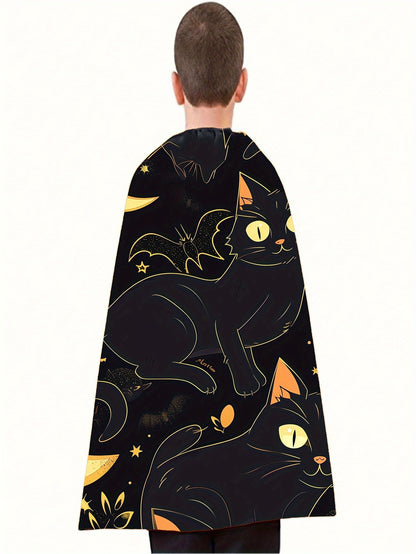 Kids' Halloween Superhero Cape - Storytelling Cloak for Boys & Girls, Perfect for Parties & Dress-Up, Polyester, Hand Washable (3-6 Years)