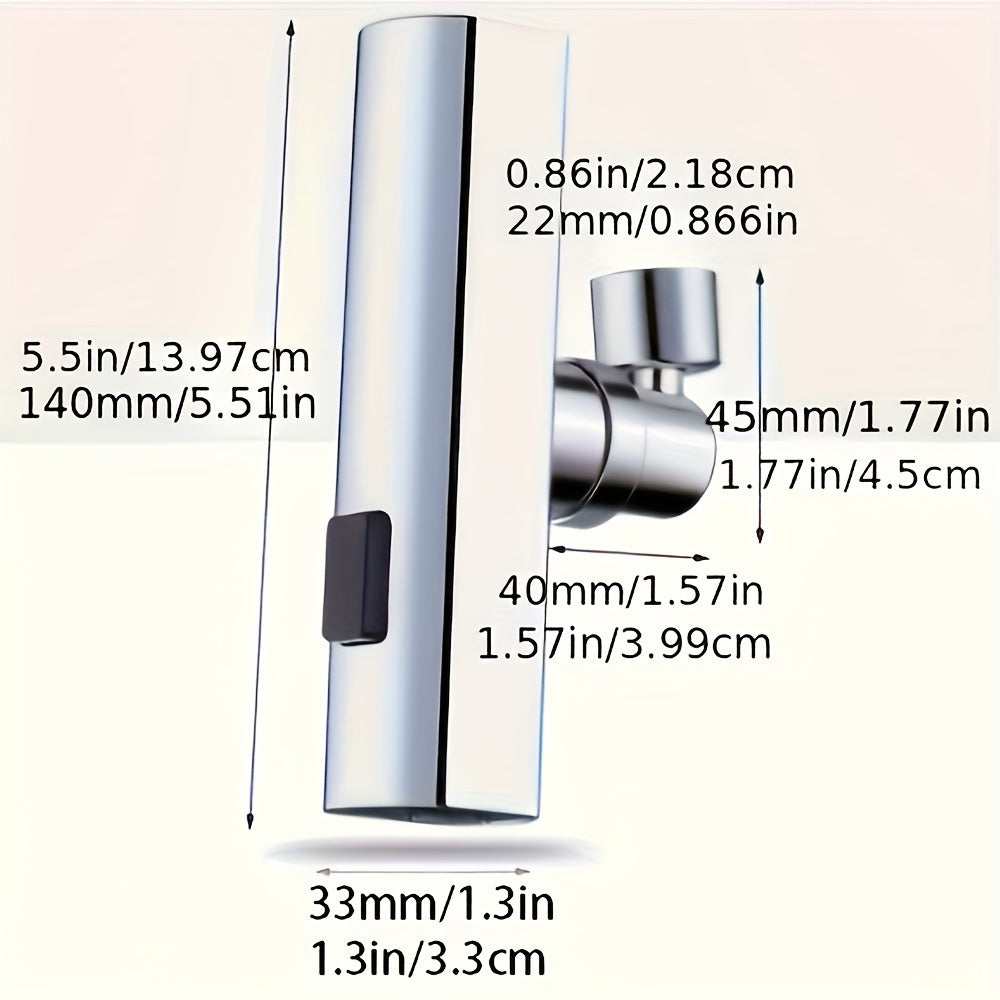 Adaptador de grifo de cocina multifuncional (1 pieza), accesorio de repuesto para grifo de lavabo de baño, material ABS, acabado superficial sin terminar, compatible con varios modelos. Accesorio esencial para el hogar en Navidad y Halloween.