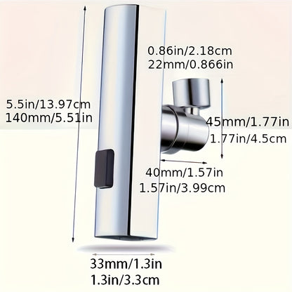 Adaptador de grifo de cocina multifuncional (1 pieza), accesorio de repuesto para grifo de lavabo de baño, material ABS, acabado superficial sin terminar, compatible con varios modelos. Accesorio esencial para el hogar en Navidad y Halloween.