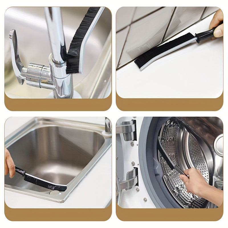 8pcs Multi-Function Cleaning Brush Set - Durable Stainless Steel & Plastic Tools for Kitchen, Bathroom, and Outdoor Use - Includes Stove, Range Hood, Refrigerator Gap, Cup, and Lobster Brushes