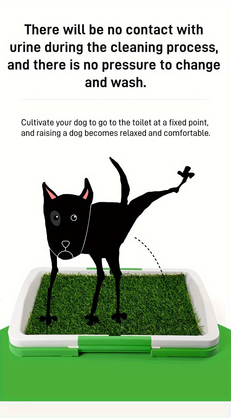Leak-Proof Silicone & PP Dog Potty Trainer - Easy Clean-Up, Three-Layer Design Pet Toilet for Indoor Use, Ideal for House Training Puppies, Housebreaking Aid|Petfriendly Design|Silicone Dog Toy