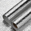 1 Roll Self-Adhesive Aluminum Foil Kitchen Stickers - Waterproof, Oil-Proof, High Temperature Resistant Wallpaper, Easy to Clean & Cut, Textured Surface for Cabinets, Stoves, and Countertops, Stove Area Cover | Modern Kitchen