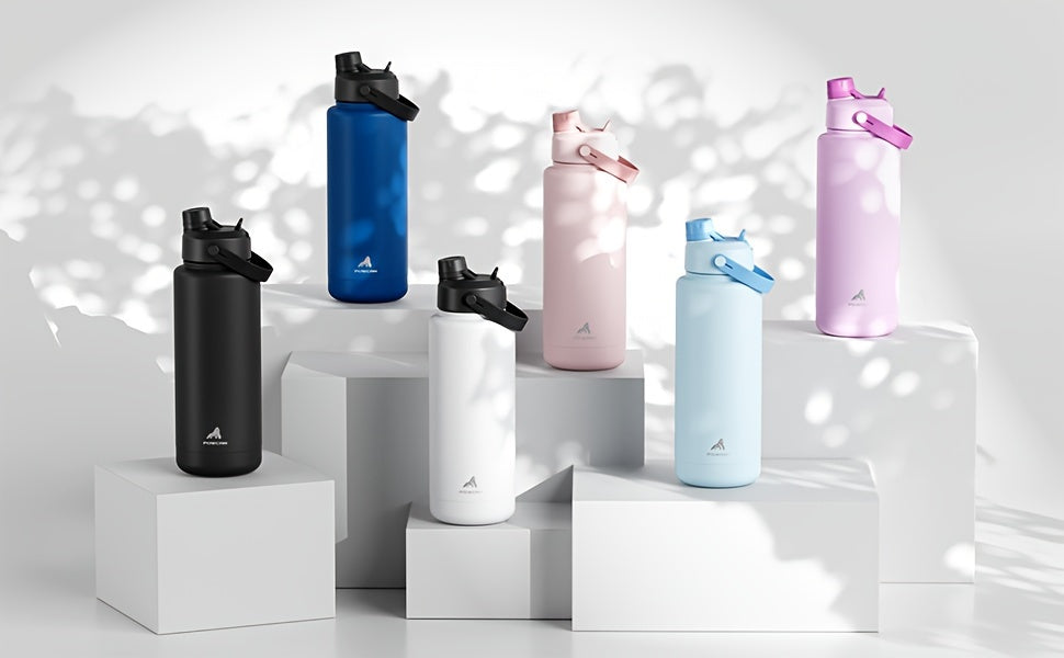 40oz Insulated Water Bottle with 2-in-1 Straw and Spout Lid, Keeps Cold for 24H, Leak-Proof, BPA-Free, Double Wall Stainless Steel Water Bottle for Sports, Gym, Travel, Office and School Eid Al-Adha Mubarak