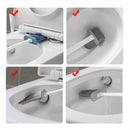 Wall-Mounted Toilet Brush Set, Silicone-Headed Bathroom Cleaning Kit, Space-Saving Long Handle Toilet Cleaner, Ergonomic Design, with 2 Brushes & Holder, for No Electricity Needed, Ideal for Living Room, Bathroom, Toilet, Kit