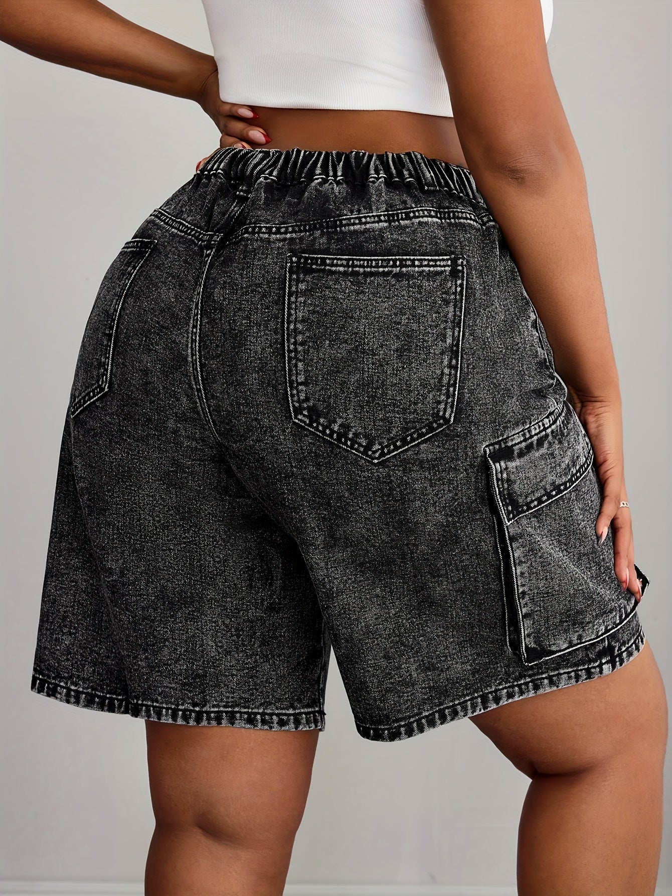 Gray Women'S Denim Shorts