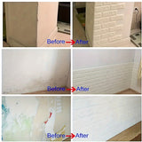 30pcs 3D Brick Wall Stickers, DIY Square Wall Decals, Easy Peel Stick Cleanable Cuttable, For Kitchen Living Room Bathroom Hallway, Plastic Ceiling Tiles Stickers, To Avoid Overall Damage During Transportation, Please Do Not