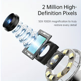 High-Definition 10.92cm Digital Microscope with 50-1000X Magnification, 8 LED Lights for Clear Image Capture - Ideal for Education, Research, Coin Appraisal & Soldering