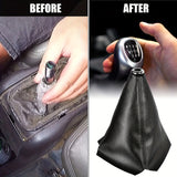 Universal Car Shift Knob Dust Cover Black PU Leather Manual/Auto Shifter Shift Boots Cover