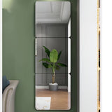 4pcs Set 3D Square Acrylic Mirror Wall Decals, 1mm Thick, Shatterproof & Removable Self-Adhesive for Bedroom, Living Room, Office, Kitchen, Bathroom - Versatile Home Decor