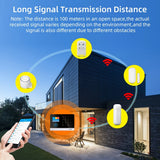 WiFi + GSM Auto-dial Smart Home Security Alarm System 433MHz LCD Display Alarm Panel Door Window Sensor PIR Motion Sensor Kit APP Remote Control Compatible With Alexa Google Home