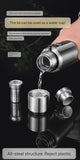 Botella de agua térmica de acero inoxidable: gran capacidad, a prueba de fugas y portátil para actividades al aire libre, deportes y viajes. Sin BPA.