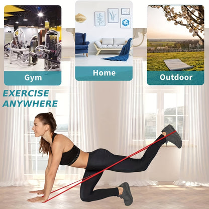 Set of Extra-Heavy Duty Silicone Resistance Bands - Non-Slip, Perfect for Exercise, Fitness & Physical Training, Gym Equipment