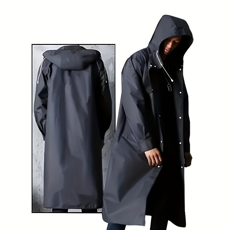 Impermeable Explorer: duradero, resistente al viento, de secado rápido, transpirable y ligero, con capucha para máxima protección al aire libre. Perfecto para senderismo, pesca, montañismo y acampada en negro.