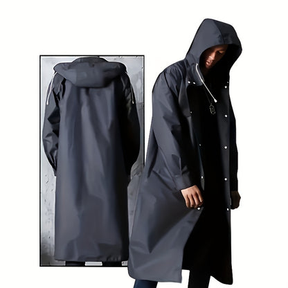 Waterproof Explorer Raincoat - Durable, Windproof, Quick-Dry, Breathable, and Lightweight with Hood for Ultimate Outdoor Protection - Perfect for Hiking, Fishing, Mountaineering, and Camping in Black