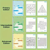 192-Pattern Focus Maze Activity Workbook, Educational Puzzle for Cognitive Development &amp; Concentration, Student Brain Training Game Book, Ideal for Holiday, Halloween, Christmas Gifts - Paper Material