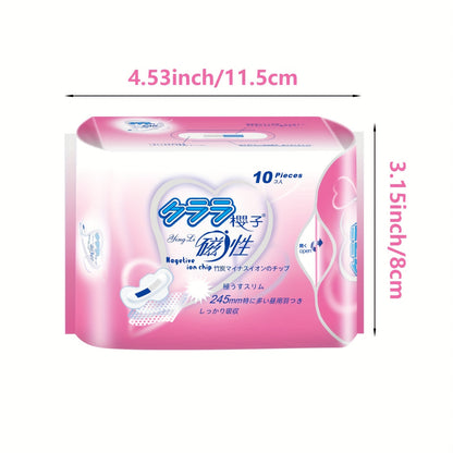 Ultra-thin wing pads 5 packs, women's comfortable and soft menstrual pads, anti-side leakage and fragrant-free menstrual care pads, women's independent packaging with wings menstrual pads
