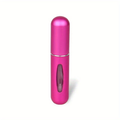 Botella de perfume compacta y recargable con atomizador: perfecta para viajar.