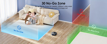 Robot Vacuum And Mop Combo 5000Pa, Lubluelu L15 Robot Vacuum, Auto-Charging, 5 Maps, 30 No-go Zones, WiFi/App, 3in 1 Robot Vacuum Cleaner for Pet Hair Carpet Hard Floor