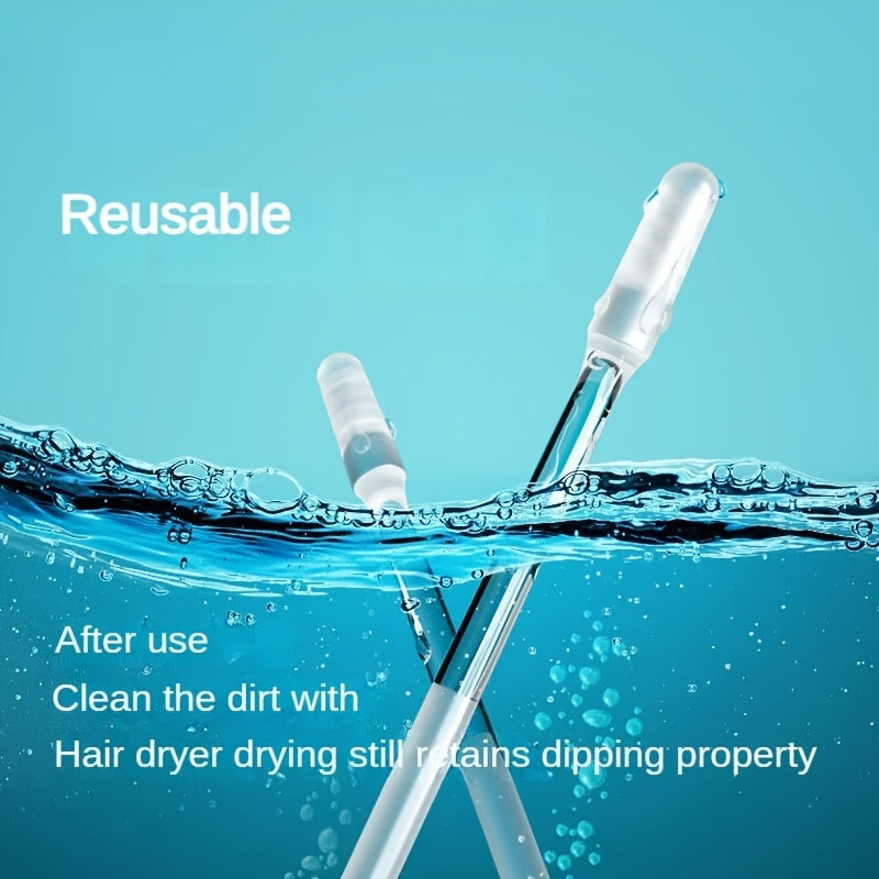 Soft Silicone Ear Wax Removal Tool - Reusable &amp; Disposable Sticky Swabs for Adults, Elderly, Youngsters - Battery-Free Home Care