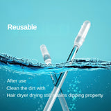 Soft Silicone Ear Wax Removal Tool - Reusable &amp; Disposable Sticky Swabs for Adults, Elderly, Youngsters - Battery-Free Home Care