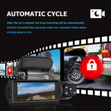 Ouyaaqii HD Dash Cam with 64GB High-Speed Memory Card, Fast Car Charger Bundle, 1080P Night Vision, Alloy Sun-Proof Case, Front & Interior Dual Lens - Upgraded Security Camera