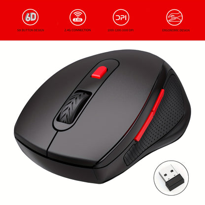 Ratón inalámbrico de oficina HXSJ T67, conexión inalámbrica de 2,4 G, ideal para cumpleaños o para regalar a amigos.