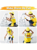 Construction Worker Costumes For Boys, Engineering Dress Up Clothes, Kid Builder Career Outfit, Role Play Toy Set, Halloween Birthday Gift