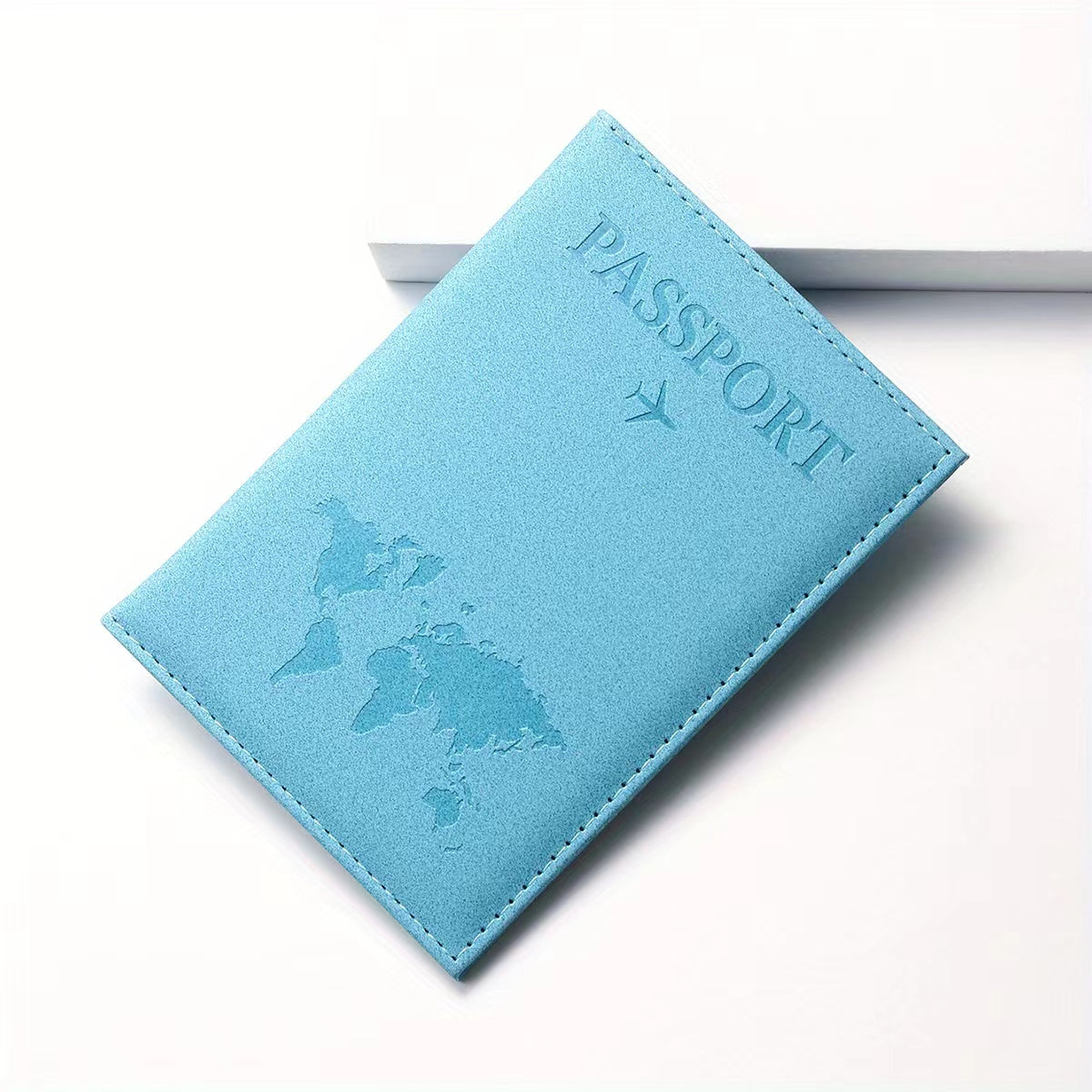 1pc Minimalist PU Leather Travel Passport Holder, Ticket Holder